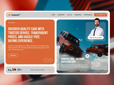 Car Company Profile Hero Section Slider Exploration Design car company profile car dealer web car homepage car landing page car landing page design company profile web company profile web design hero design hero section design hero section slider minimalist design modern web design slider exploration design ui ui design uiux