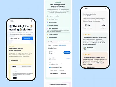 LMS - Learning Landing Page Design filllo filllodesign landing page learn learning lms management online learning product design saas student ui design ux web app web design