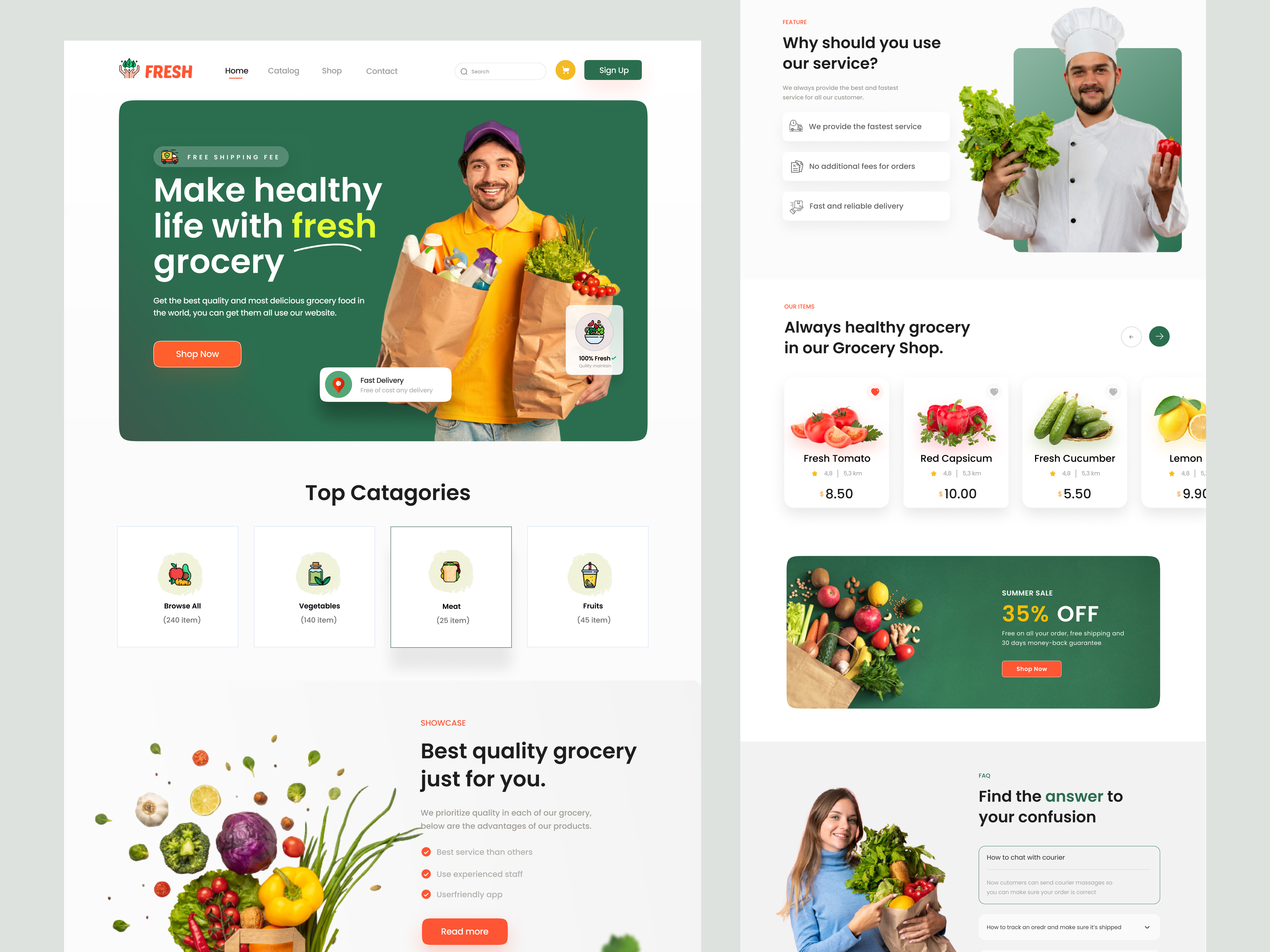 Example of Grocery Website Design