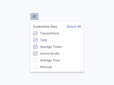 Customize Dashboard View .design system dropdown modal modules saas tooltip