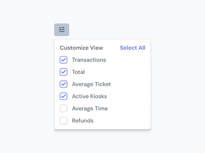 Customize Dashboard View .design system dropdown modal modules saas tooltip