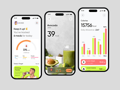Food Calorie App Design app app design calorie app calorie app design diet app fitness nutrition app food calorie food calorie app food calories tracker health health tracker mobile mobile app mobile ui nutrition and diet app nutrition app oripio sujon tracker mobile app weight loss