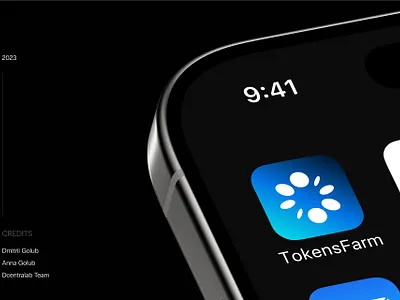 Tokens Farm - Web3 Platform 3d branding coin crypto defi graphic design logo ui web3