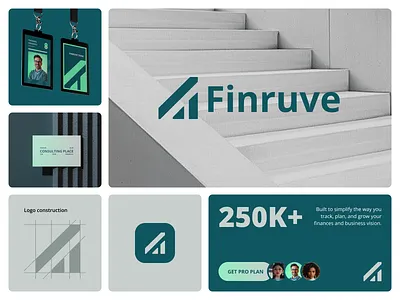 Finruve - Finance Logo Visual & Branding bank iconic banking app brand guidelines brand identity branding company design finance financial fintech graphic design logo logo concept modern logo payment saas startup vector visual identity wallet