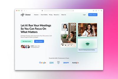 Slated.ai - Hero section design app branding design ui ux