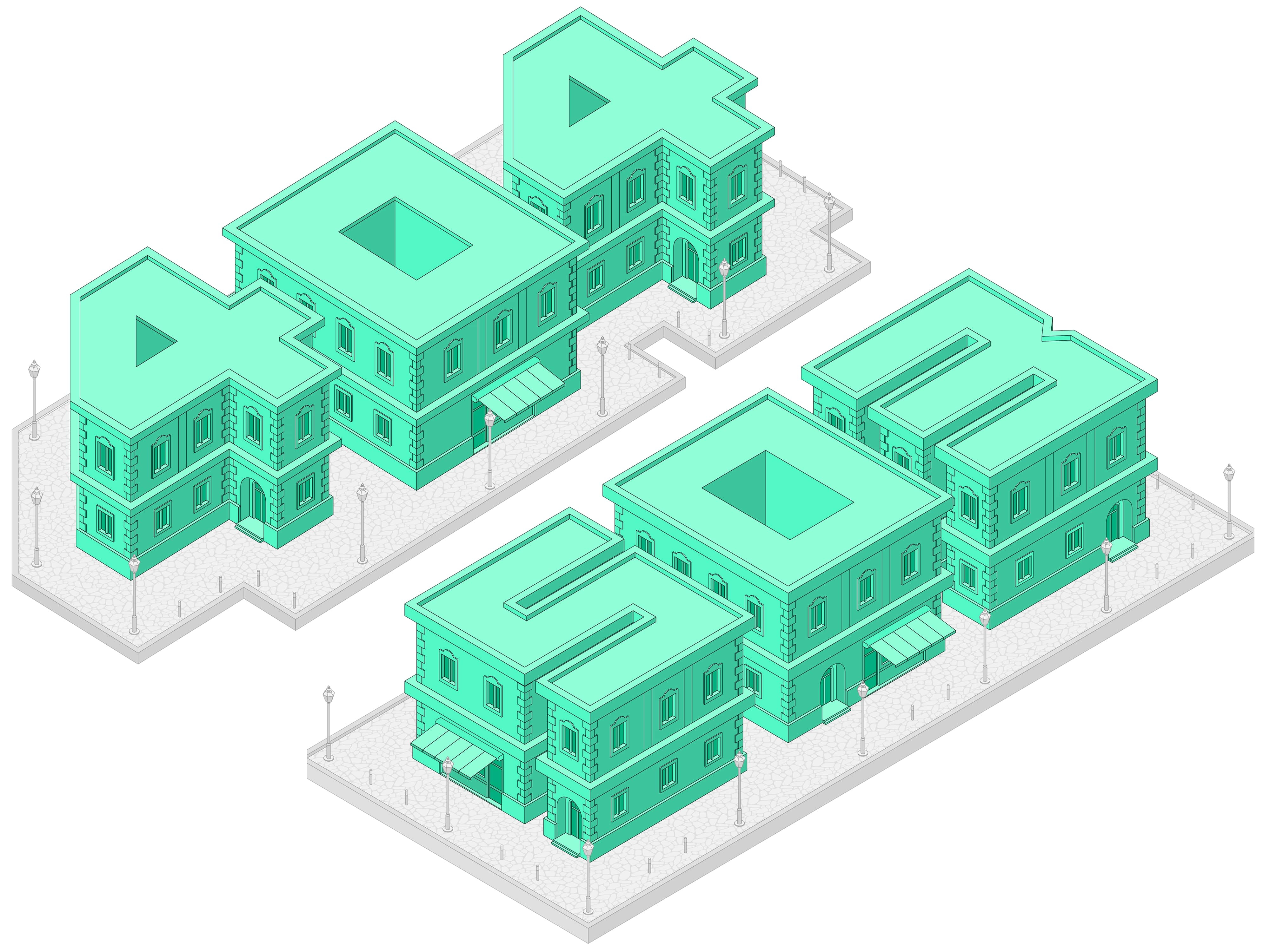 Illustration For Purpose Green.com 2d art 2d design 2d icon 2d illustration 2d visual 404 icons illustration isometric isometric illustration visual website website visual