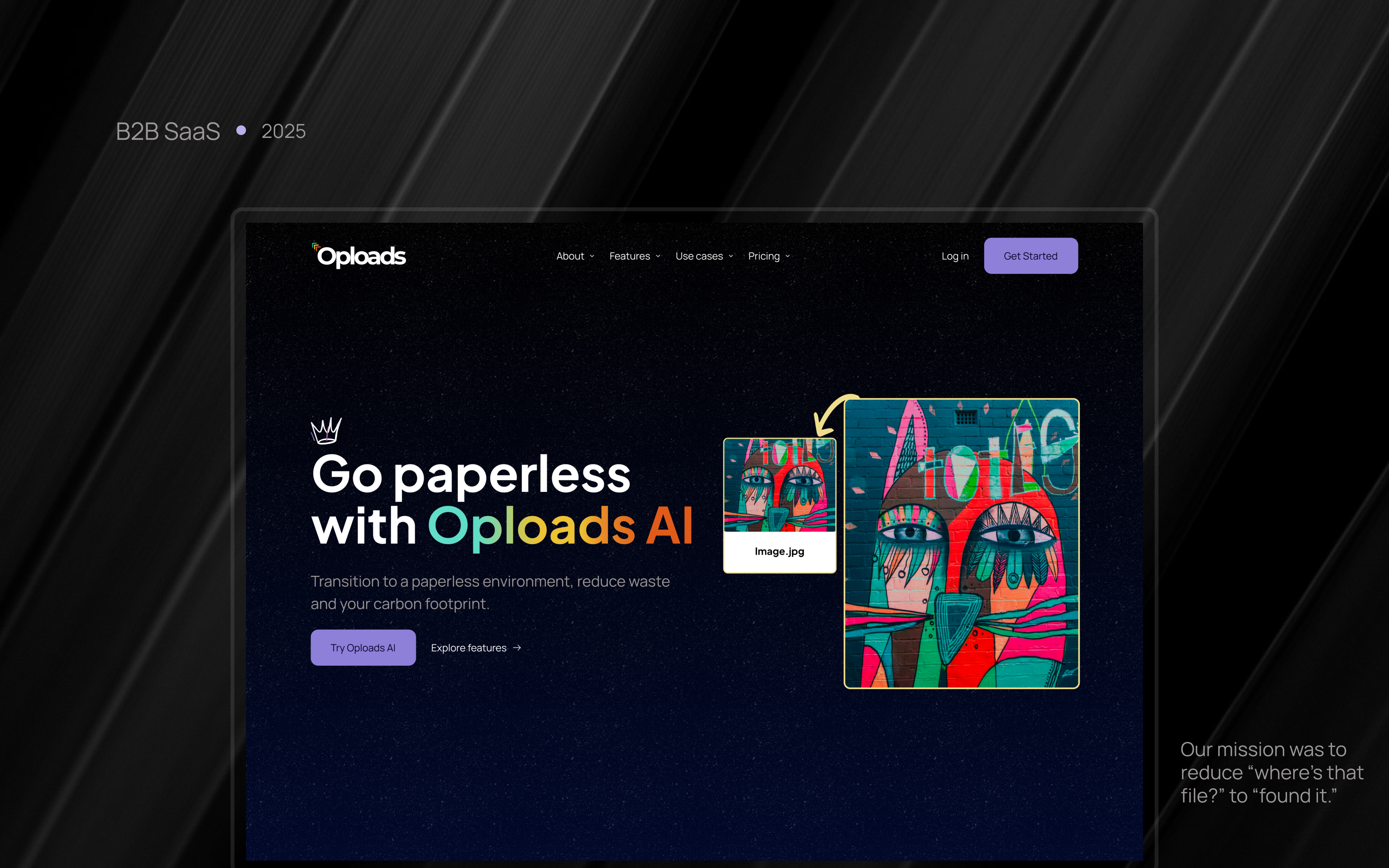 Oploads AI Casestudy ai ai design app casestudy conversion conversion focused dashboard design design system figma landing page saas ui ui design ux ux design visual visual identity web app web design