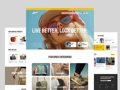 Ecommerce Website UI Template Figma Design clean ecommerce fashion graphic design marketplace minimal modern onlineshop product shop shopping store template ui ux website