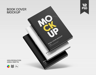 BOOK COVER PSD MOCKUP 3d book books brand branding cover design ecommerce graphic design label logo mockup motion graphics photoshop psd stationary template ui ux vector