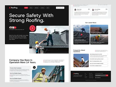 Roofing Service Website Design american clean website design home services roofer roofing roofing company roofing contractor roofing landing page roofing service roofing website roofing website design rooftop website ui uiux ux web website