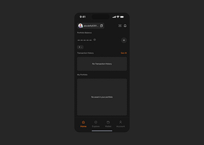 Home Page - Empty State. design fintech ui ui design ux ux design