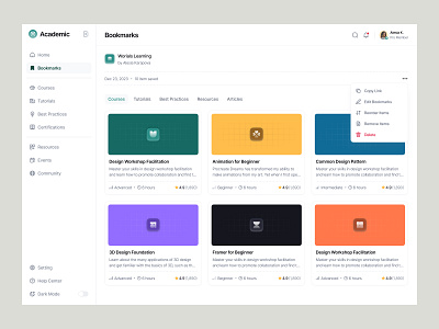 Academic - Edutech Platform academic academic design dashboard dashboard design design digital education education design edutech edutech platform figma learning education ui uidesign uiux uiuxdesign unpixel ux uxdesign web web design
