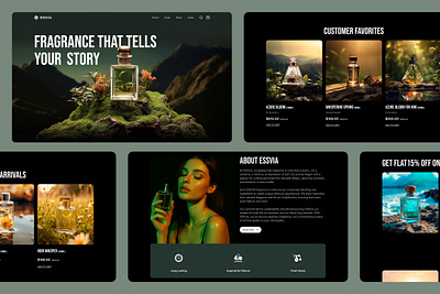 ESSVIA - Perfume Landing Page Design branding chanel ecommerce ecommerce website fragrance landing page landing page design minimal online shop parfum perfume perfume landing page perfumery scent shop smell uiux web design website website design