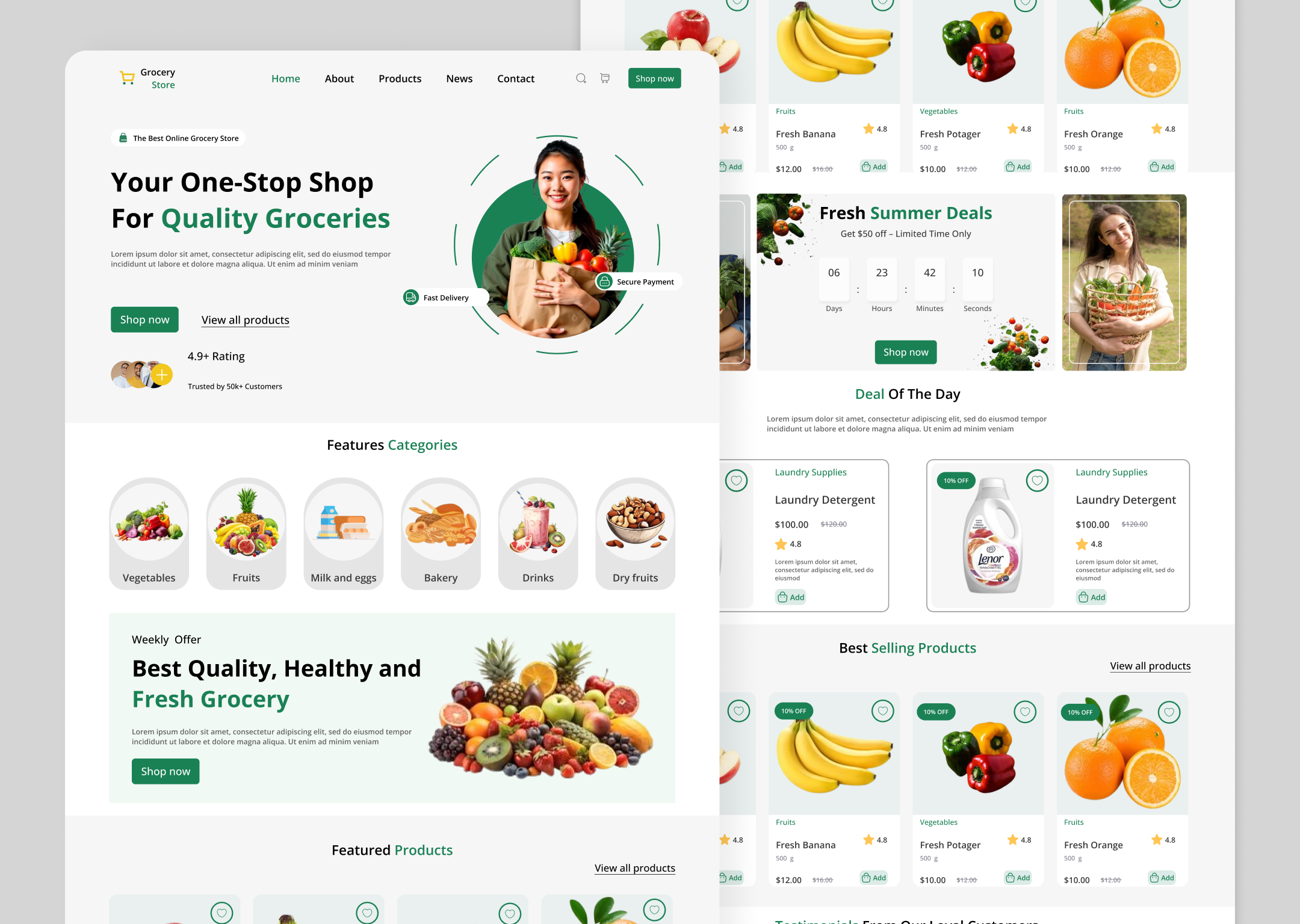 Grocery Landing page ecommerce ecommerce landing page ecommerce website grocery grocery landing page grocery online store grocery store online store