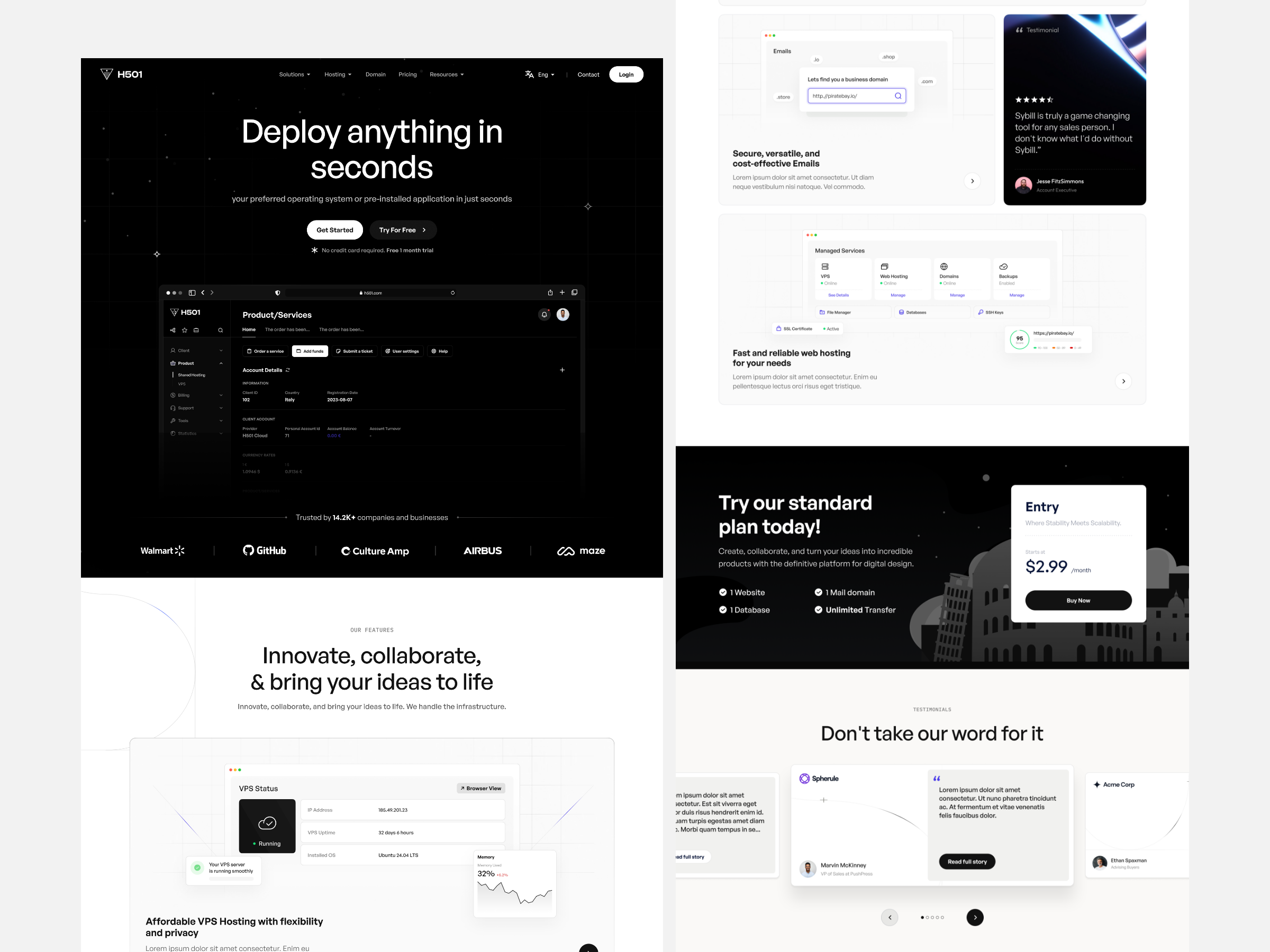 SaaS - Landing Page Design Cloud Server cloud server dashboard dstudio dstudio agency hosting hosting website landing page landing page design product design saas saas landing page saas landing page design saas product server user experience web design web designer web development website website design