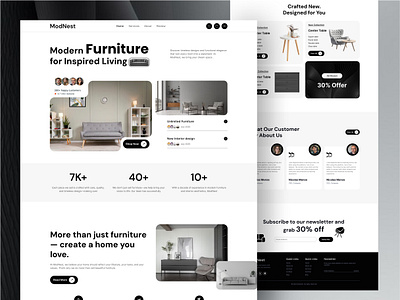Furniture Website Design furniture graphic design landing page modern ui uiux ux web website website design