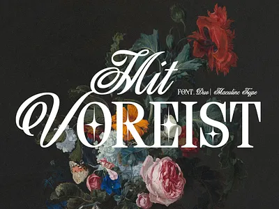 MIT Voreist (Serif&Script Font Duo) display font display typeface font graphic design script script font serif serif font type design typeface typography