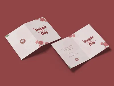 Mother's Day Folded Card flower fold graphic design invitation love mother mothers day