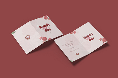 Mother's Day Folded Card flower fold graphic design invitation love mother mothers day