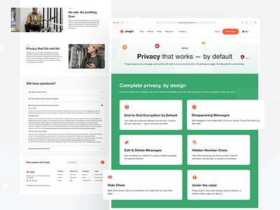 Security Page with Trust-Focused Design channel chat communication connect contact conversation dialogue group inbox interface message messenger mobile network platform reply social talk team texting
