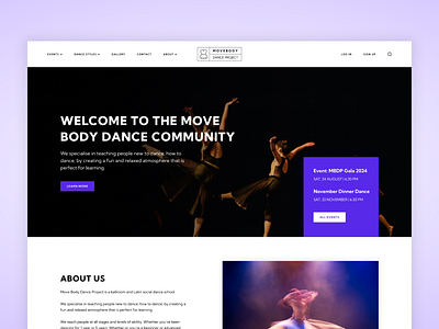 Move Body Dance Project - Learning Studio Website UI Design conferences creativedirection dancestudio dancewebsite dribbble education events interactiondesign learning movebody parties salsa teacher student ui uiux webdesign weddings