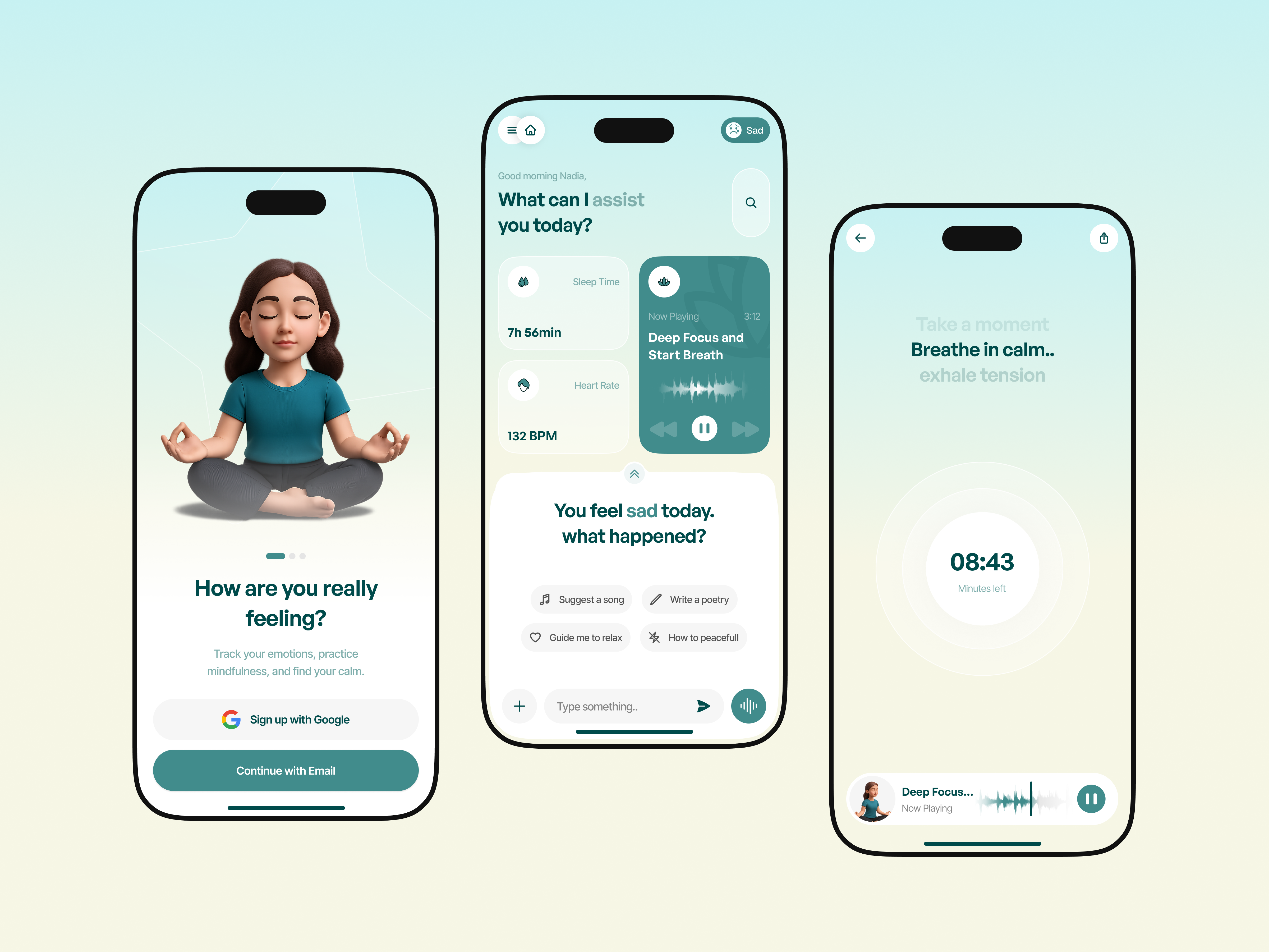 Example of Quietly | Meditation Mobile App