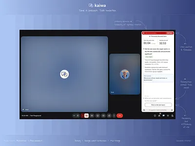 Google Meet AI Extension agenda agent ai app artificial intelligence clean companion design google interface meet minimal product ui ux