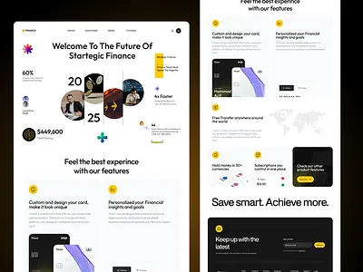 Banking & Finance Website Landing Page animation branding graphic design logo motion graphics powerpoint presentation template ui