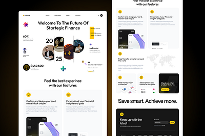 Banking & Finance Website Landing Page animation branding graphic design logo motion graphics powerpoint presentation template ui