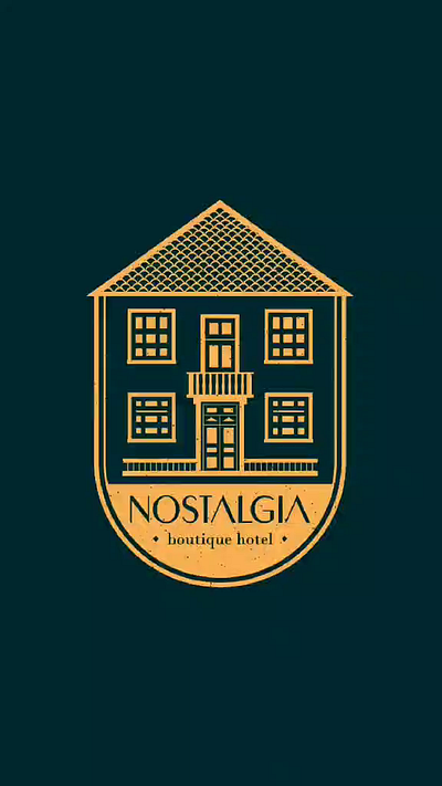 NOSTALGIA Hotel - Reel badge logo brand brand designer branding graphic design graphic designer hotel hotel branding hotel logo logo logo designer logo ideas logo identity logo maker logos old house vintage design