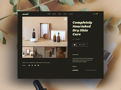 Skin Care Product Shopping Website beauty beauty product cosmetics dark dark mode ecommerce luxury online store organic shop premium product product showcase shopping skin care skincare template user experience ux website wordpress