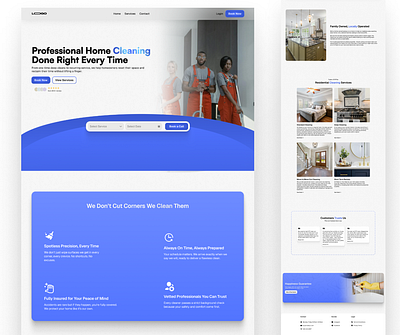 Cleaning Service Website branding design graphic design mohd ui uiux user experience user interface design website design