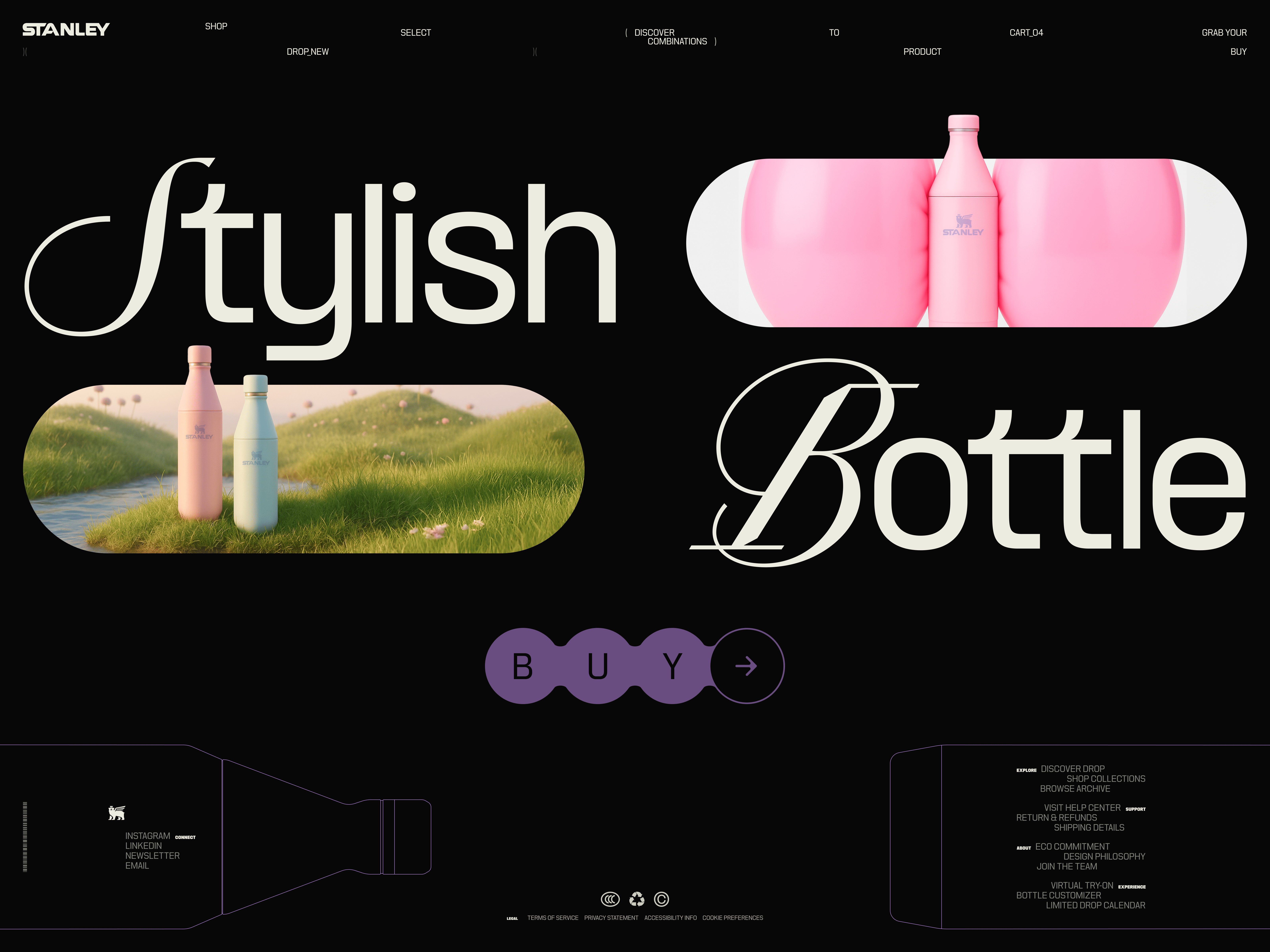 Stanley // Website blacklead branding design dtc ecommerce grid landing landing page lifestyle outdoor product scroll ui ux website