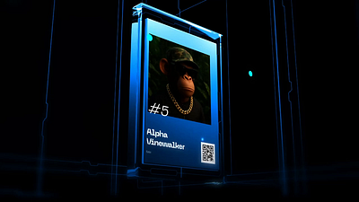 NFT Card Animation in 3D | Cyber Chimp Design 3d 3d animation aftereffects animation application design blockchain dark dashbaord figma graphic design kong logo motion motion design motion graphics nft nft design ui uiux web3