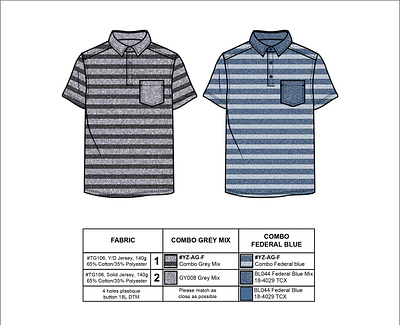 Men's Polo Tech Design apparel design clothing tech pack factory ready design fashion cad design fashion flat sketch fashion tech pack garment technical drawing knit polo design mens polo cad mens polo shirt mens shirt design menswear design polo shirt sketch polo tech pack product development shirt construction details shirt pattern drawing tech pack template technical fashion illustration