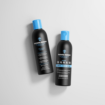 Shampoo Bottle Label Design beauty bottle branding business identity cosmetic gel hair hygiene label label design liquid marketing moisturizer package packaging plastic pump shampoo spa spray