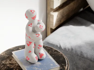 Pure Love 3d art artwork design interior sculpture visualization
