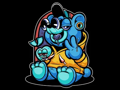 DRIPPED - #artforsale art artwork branding cartoon clothing design illustration logo merch