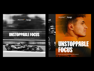 McLaren x Loop Earplugs campaign collab composition design f1 graphic graphic design layout lifestyle motorsport photography racing typography