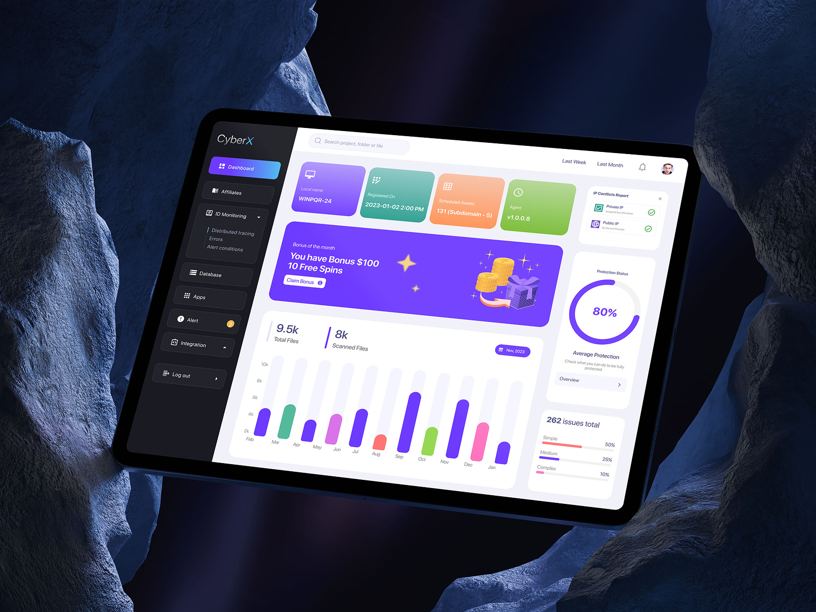 CyberX - Cyber Security Admin Dashboard UI admin dashboard admin panel dashboard app clean crm cyber security cybercrime dashboard dashboard design dashboard ui modern dashboard modern ui netro netrosystems saas security software agency ui visual design