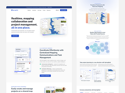 Landing page: Mapping Collaboration and Project Management dashboarddesign dribbble landing page mapdesign projectmanagement saas uidesign uxdesign webdesign