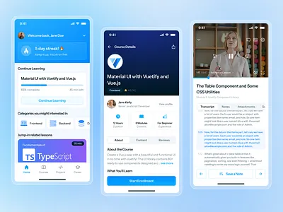 SCATCODE - Coding Bootcamp App blue bootcamp code coding design figma gradient graphic design ui ux white