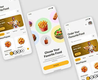 Food Mobile App 🍕 cleandesign deliveryapp fastfoodapp foodapp foodappui fooddelivery fooddesign foodui groceryapp minimalui mobilefoodapp onlinefoodorder orderfoodonline ui uiuxdesign
