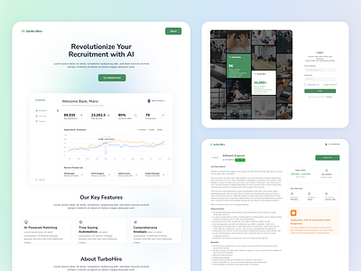 TurboHire: Automate Interviews dashboard design product design saas design ui ux