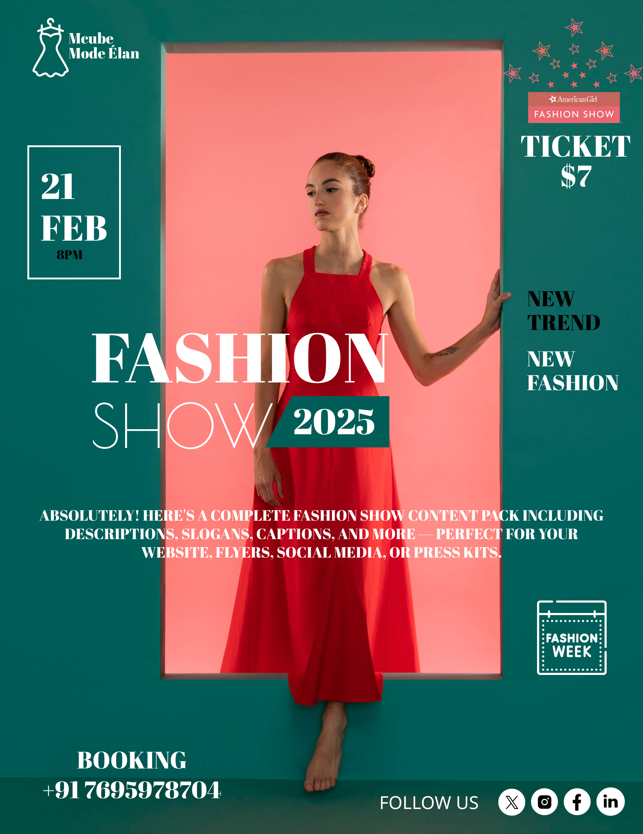 Fashion Show 2025 Poster Design 3d animation branding design figma graphic design illustration logo model branding motion graphics ui website