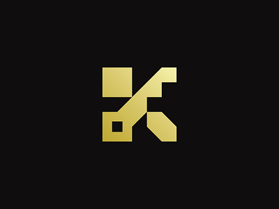 Letter K Key Logo abstract apartment brand geometric k key letter k lock locked logo logo design modern monogram property real estate