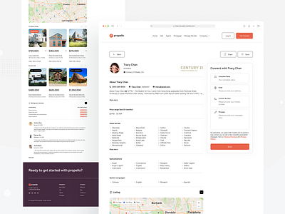 Detailed Agent Page with Contact & Listings agent apartment buy dashboard details explore filter home housing inquiry listing location map neighborhood pricing property realestate rent search viewing