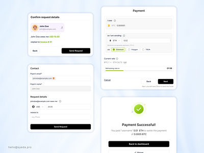 Crypto payment | SaaS Components component crypto dashbaord payment prototype saas ui ui ux wallet web app