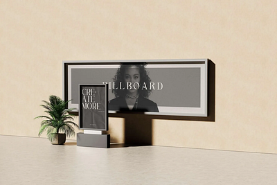 Billboard Showcase billboard branding commercial minimal minimalist mockup mockupline modern