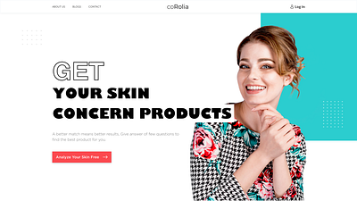 CoRolia Skin Care Web Design clean figma new skincare uiux user experience user experience design user interface design ux web design
